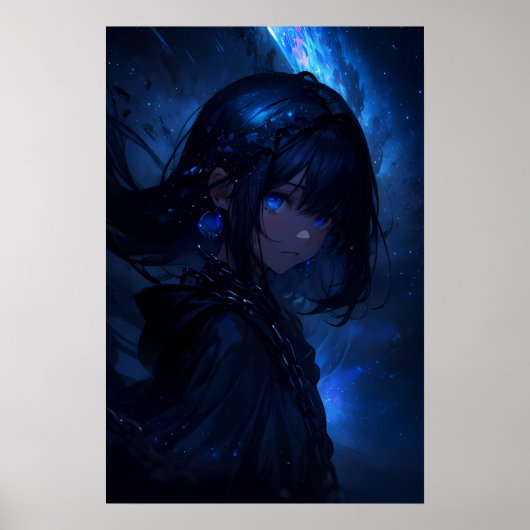 Het meisje in het kosmische mysterie poster (Voorkant)