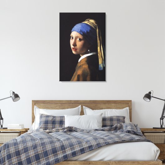 Het meisje met de parel oorbel - verpakt canvas (Insitu (Slaapkamer))