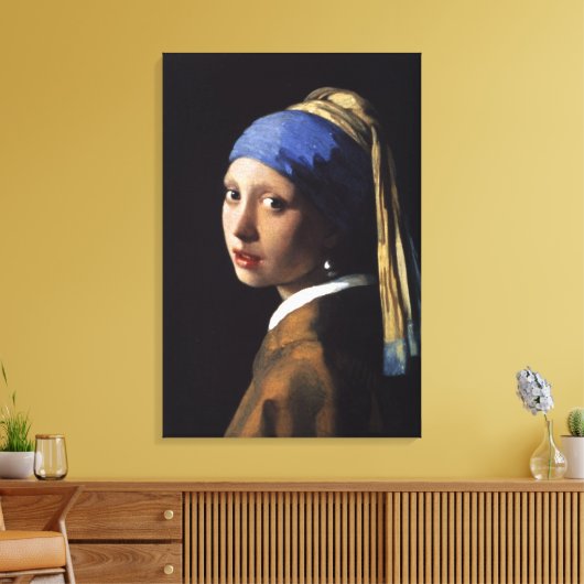 Het meisje met de parel oorbel - verpakt canvas (Insitu (Woonkamer))