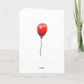 Het meisje met de rode ballon Kaart (Achterkant)