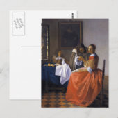 Het meisje met de Wineglass Briefkaart (Voorkant / Achterkant)