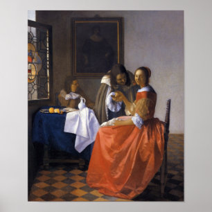 Het meisje met de Wineglass Poster