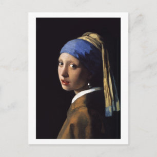 Het meisje met een parel dat Johannes Vermeer verd Briefkaart