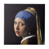 Het meisje met een parel dat Johannes Vermeer verd Tegeltje (Voorkant)