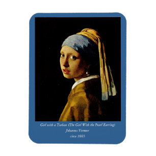 Het meisje met een Turban/Meisje met de parel Magneet