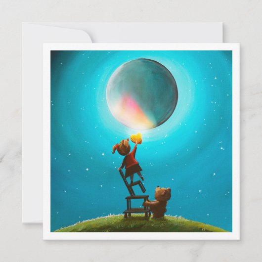 Het meisje met het gouden hart - Mini Print (Voorkant)