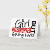 Het meisje onderbrak Kanker van 2 Huid Kaart (Gele Bloem)