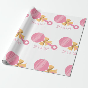 Het meisje Rattle Cadeaupapier