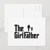 Het meisje vader grappige vader van meisjes papa d feestdagenkaart (Voorkant / Achterkant)