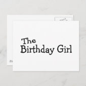 Het meisje van de geboorte briefkaart (Voorkant / Achterkant)