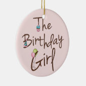 Het meisje van de geboorte keramisch ornament (Rechts)