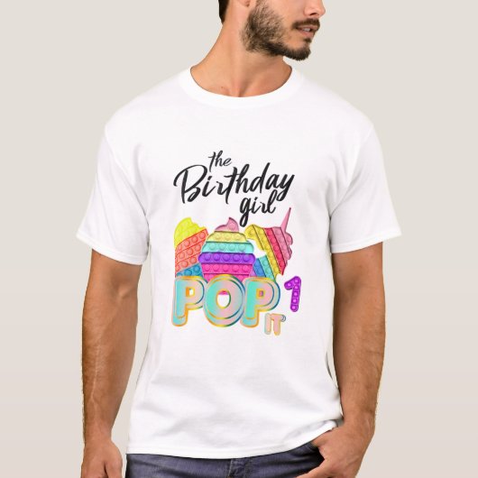 Het meisje van de geboorte Pop het 1 T-shirt (Voorkant)