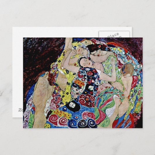 Het meisje van Gustav Klimt, art nouveau, art deco Briefkaart (Voorkant / Achterkant)