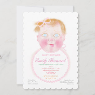 Het meisje van het baby met slab, de Uitnodiging