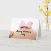 Het Meisje van het Baby van de Aanstaande moeder Kaart (Gele Bloem)