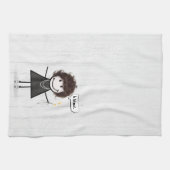 Het Meisje van het Cijfer van de kruis met Daisies Theedoek (Horizontaal)