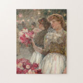 Het meisje van Peony | Childe Hassam Legpuzzel (Verticaal)