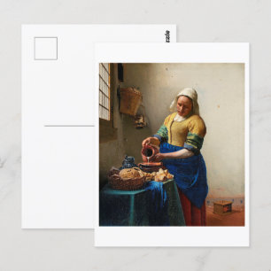 Het melkmeisje   Johannes Vermeer   Briefkaart