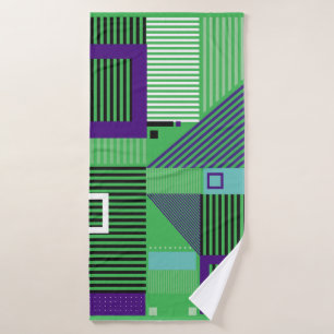 Het memphis de stijlpatroon van de mode van de he badhanddoek