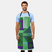 Het  memphis de stijlpatroon van de mode van de he schort (Gedragen)