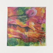 Het mengen in het Sinaasappel Wandkleed (Voorkant (horizontaal))