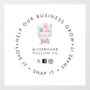 Het mengen van boog de Sociale media volgen Venste Raamsticker