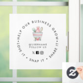 Het mengen van boog de Sociale media volgen Venste Raamsticker (Huis)