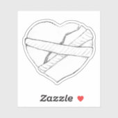 Het mengen van een Gebroken Schets van het Hart Sticker (Vel)