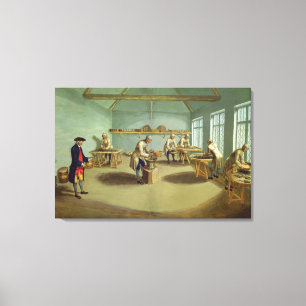 Het mengen van het poeder canvas afdruk