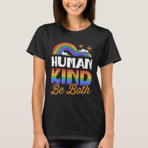 Het menselijk wezen is allebei klute LGBTQ Ally Ga T-shirt