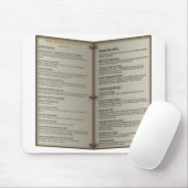 Het menu Den Tavern van Dragon Muismat (Met muis)