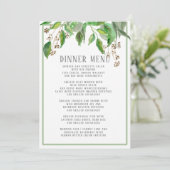 Het menu Dinner Summer Foliage Greenerage Eucalypt (Staand voorkant)