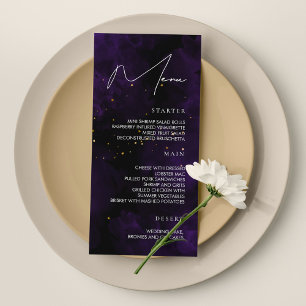 Het menu Donkere Paarse Magische Goud van het Wedd