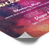 Het Menu Galaxy Constellations van het Menu van de Poster (Hoek)