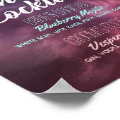 Het Menu Galaxy Constellations van het Menu van de Poster (Hoek)