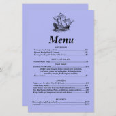 Het menu Galleon (Voorkant / Achterkant)