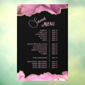Het menu Hot Pink Agate Services Raamsticker (Vel 3)