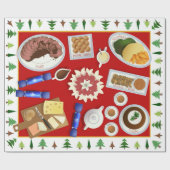 Het menu Kerstmis Cadeaupapier (Vlak)