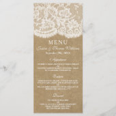 Het menu Kraft & Lace Collectie Sjablonen (Voorkant)