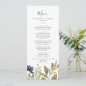 Het menu Najaar Greenery Wedding (Staand voorkant)