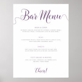 Het menu Paarse balk Gepersonaliseerd het menu Bin Poster