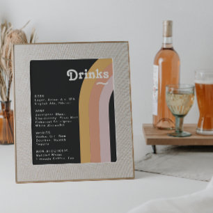 Het menu 'Rainbow Dark Wedding Drinken' van Modern Poster