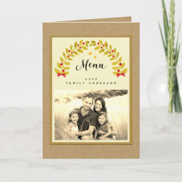 het menu sjabloon van de feestdag voor het kerstdi