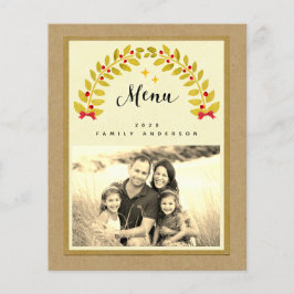 het menu sjabloon van de feestdag voor het kerstdi