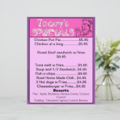 Het menu Specials van vandaag voegt de levering va (Staand voorkant)