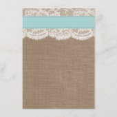 Het menu Turquoise Sand Dollar Wedding Collectie (Achterkant)