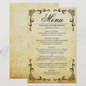 Het  Menu van de Bieden van de Bouw van de Prijsbo (Voorkant / Achterkant)