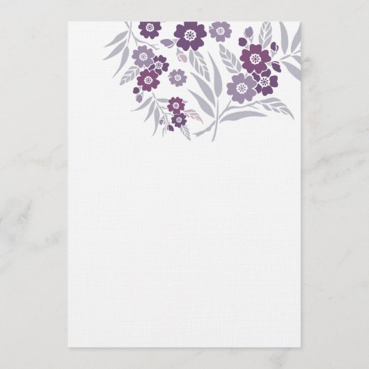 Het Menu van de bruiloft - Cherry Blossom (Achterkant)