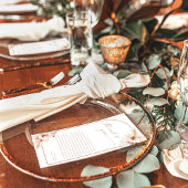 Het Menu van de bruiloft + Dank u Nota | Opmerking