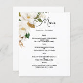 HET MENU VAN DE BUITENLANDSE WEDING. (Voorkant / Achterkant)